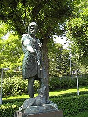 Kullervo Speaks to His Sword, Carl Eneas Sjöstrand, original from 1868, cast in bronze in 1932