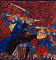 La guerre entre Charlemagne et les Saxons.