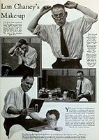 雑誌『Photoplay（英語版）』1922年3月号でのメイクアップの様子を紹介したページ