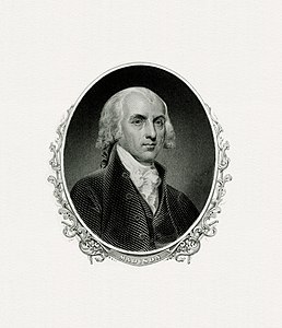 James Madison, by the Bureau of Engraving and Printing (restored by Godot13)