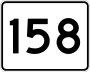 Route 158 marker