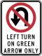 Caltrans (Left turn on green arrow)