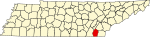 State map highlighting Bradley County