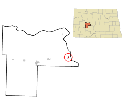 Location of Stanton, North Dakota