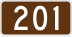 Route 201 marker