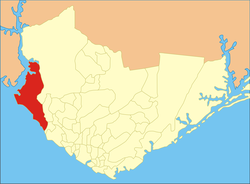 Localização da Ponta Negra em Manaus.