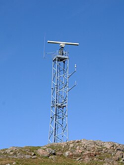 Kustradarstation av typ PS-640 på Kullaberg i Skåne