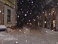 Centro storico di Rovereto sotto la neve