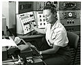 Ethel Marden at the control console of SEAC in 1959