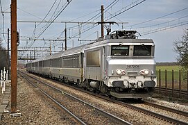 SNCF BB 7208 en livrée fantôme.