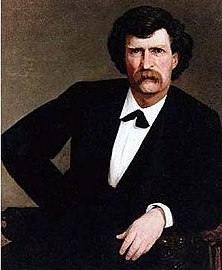 Portrait of Samuel L Clemens (Mark Twain), 1877. Free Public Library, Hannibal, Missouri.