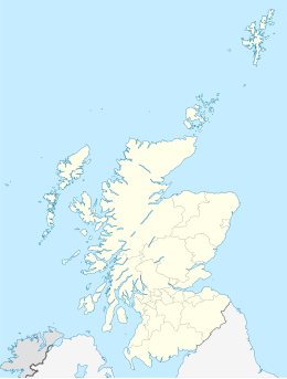 Map of Scotland with the locations of the ancient universities highlighted