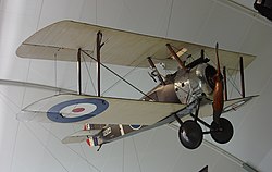 Um Sopwith Camel 2F1 no Museu da RAF, Londres.