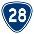 Provincial Highway 28 shield}}