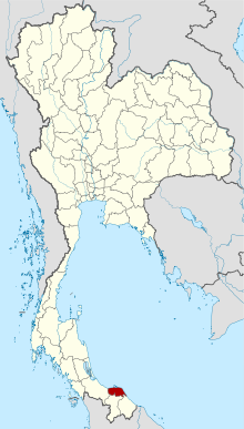 Map of Thailand highlighting Pattani province