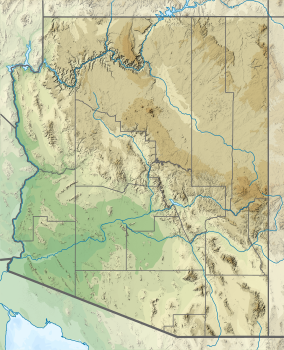 Map showing the location of Tonto National Monument