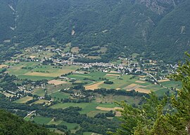 A view of Valbonnais from the nearby hillside