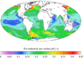 WOA, GLODAP surface pH (1700s)