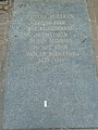 Memorial stone for Suster Bertken near her demolished cell with a map indicating the location in the Buurkerk church. Choorstraat, Utrecht, the Netherlands.