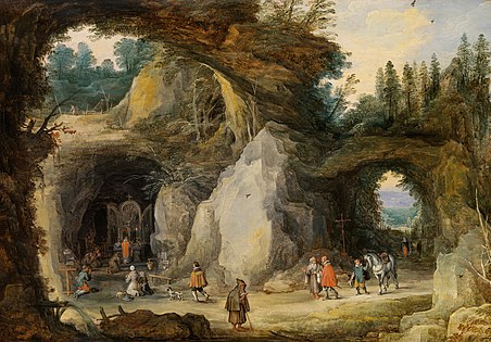 Mountain Landscape with Pilgrims in a Grotto Chapel, c. 1616, Liechtenstein Museum, Vienna