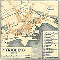 Plan de Nykøbing Mors en 1900