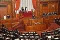 日本國會議事堂參議院的日本天皇御座。