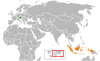 Location map for Austria and Indonesia.