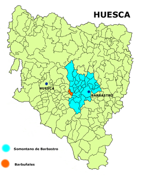 Localisation de Barbuñales