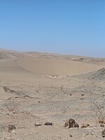 A travelling barchan dune in Sperrgebiet