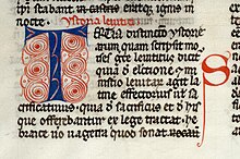 Détail d'un manuscrit (Bibliothèque Mazarine)