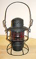 A brakeman's kerosene lantern from the Chicago and North Western Railway.