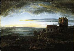 View of St. Olav’s Church at Avaldsnes Johan Christian Dahl (1820)
