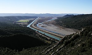 Durance et canal EDF à la cluse de Mirabeau