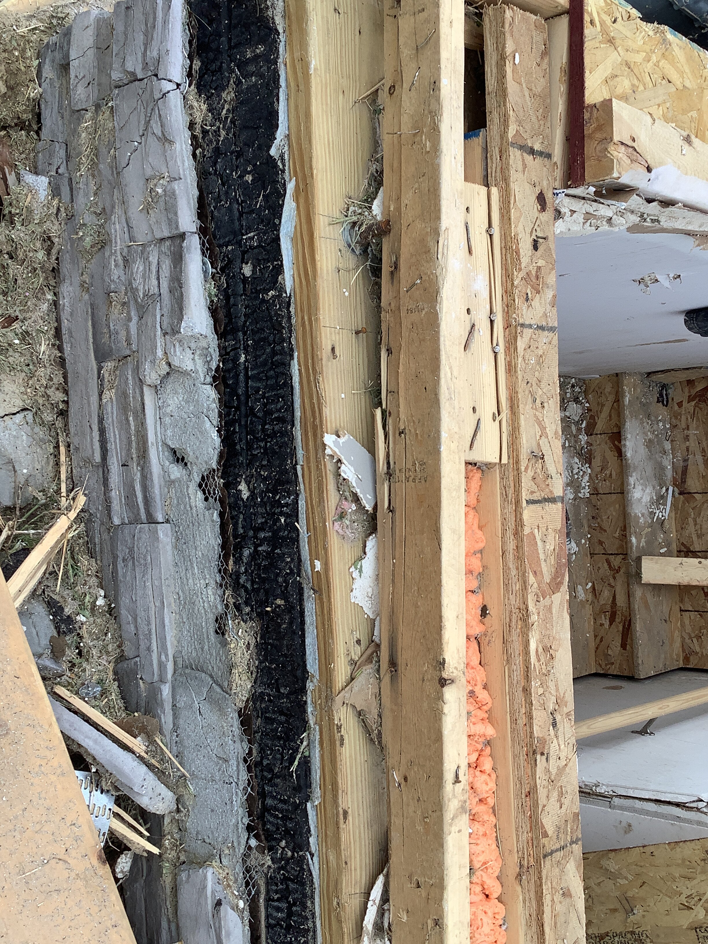 A home that was destroyed at low-end EF4 intensity on north side of Elkhorn, Nebraska.