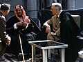 Image 23Abdulaziz (left) and Roosevelt aboard USS Quincy during their historic 1945 meeting (from History of Saudi Arabia)