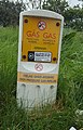 Image 26Construction close to high pressure gas transmission pipelines is discouraged, often with standing warning signs. (from Natural gas)