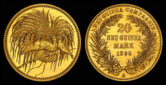 New Guinean mark, by the German New Guinea Company