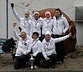 Gongurólvur, 6-mannafør women on Jóansøka 2011 which they won, they also won the Faroese Championship in 2011. The boat is the second most winning in the category 6-mannafar women with 43 gold, 42 silver and 30 bronze.