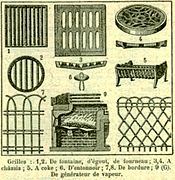 Différentes grilles en architecture.