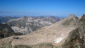 Vue du lac et de la cime Guilié.