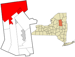 Location in Hamilton County and the state of New York.