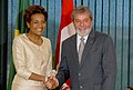 Governor General Michaëlle Jean with President of Brazil Luiz Inácio Lula da Silva, in Brasília, Brazil, 2007