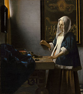 Woman Holding a Balance, by Johannes Vermeer