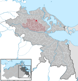 Tidigare läge för kommunen Lühmannsdorf i Landkreis Vorpommern-Greifswald