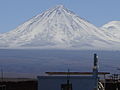 Vue du Licancabur enneigé depuis San Pedro de Atacama.