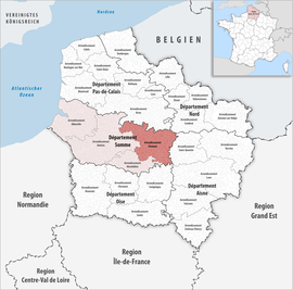 Location within the region Hauts-de-France