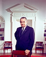 Photographic portrait of Lyndon B. Johnson