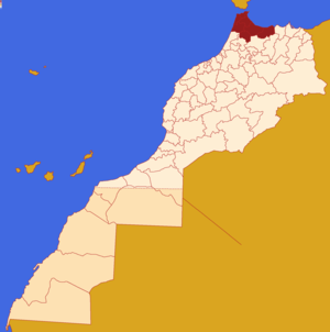 Localização da região em Marrocos. Sara Ocidental incluído.