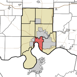 Location in Vanderburgh County