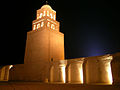 Minaret seen at night